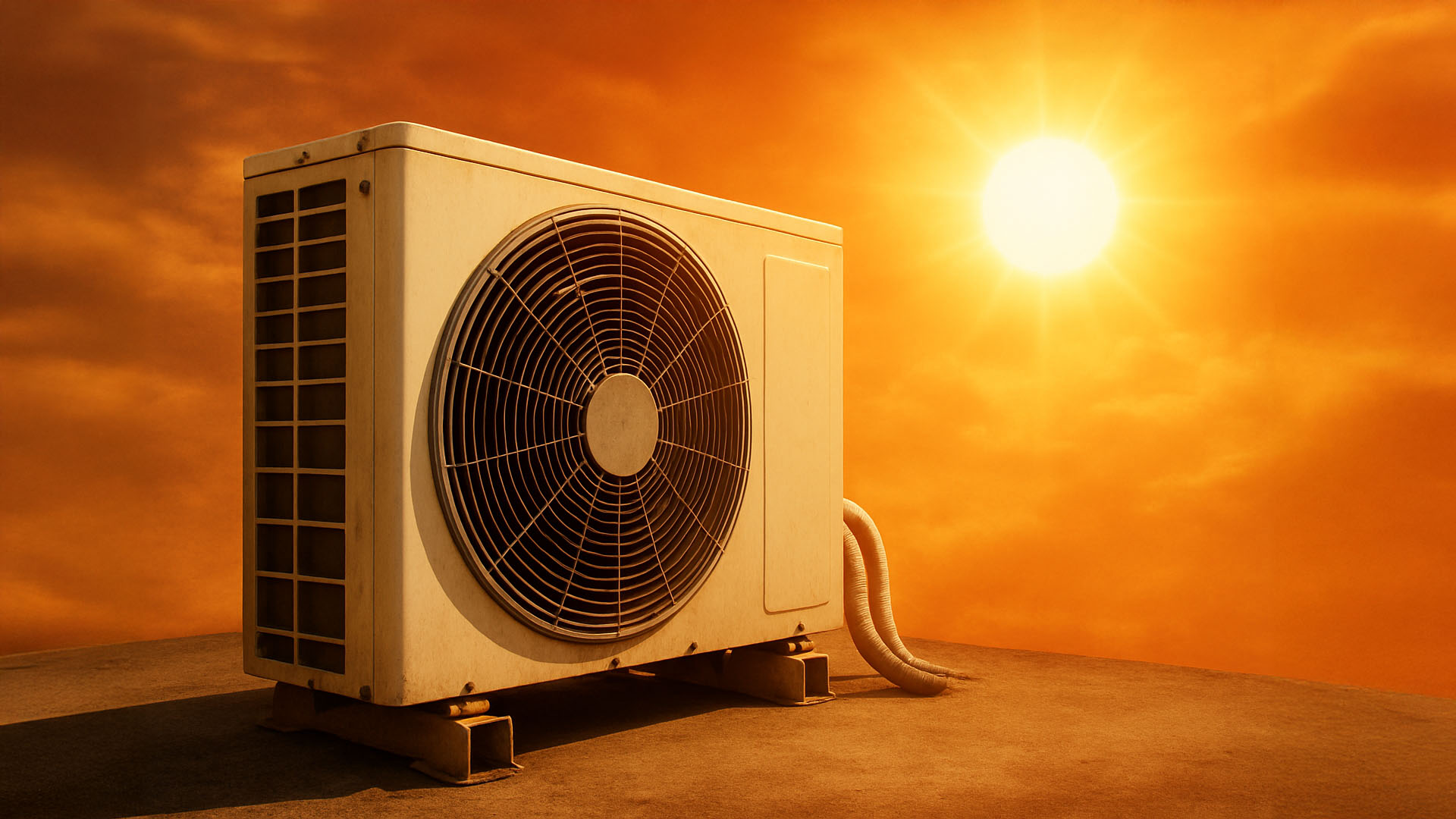 空調機器の室外機　外気温４３度で停止！！